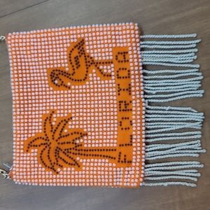 Vintage beaded crossbody Florida bag